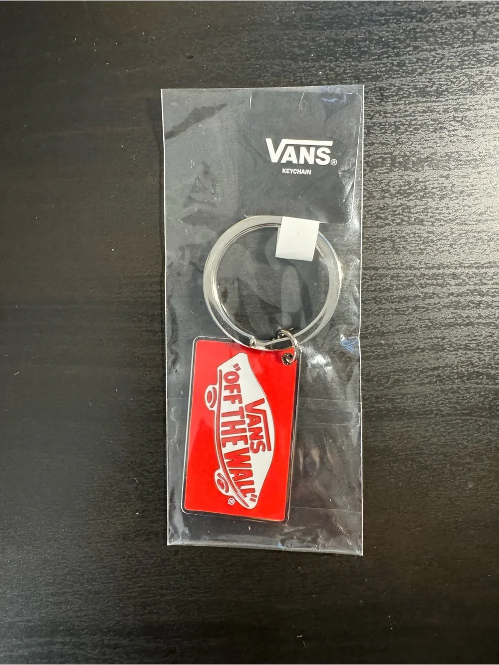 Vans Red 'Off The Wall' Logo Key Ring